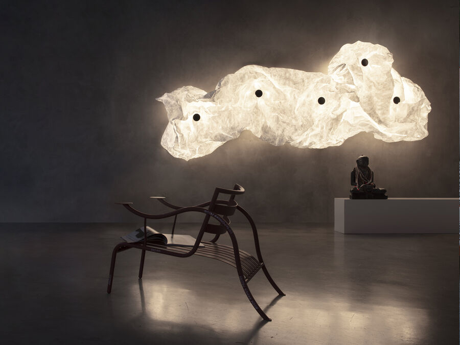 Flos Lampe Maap W3, Wand im Raum