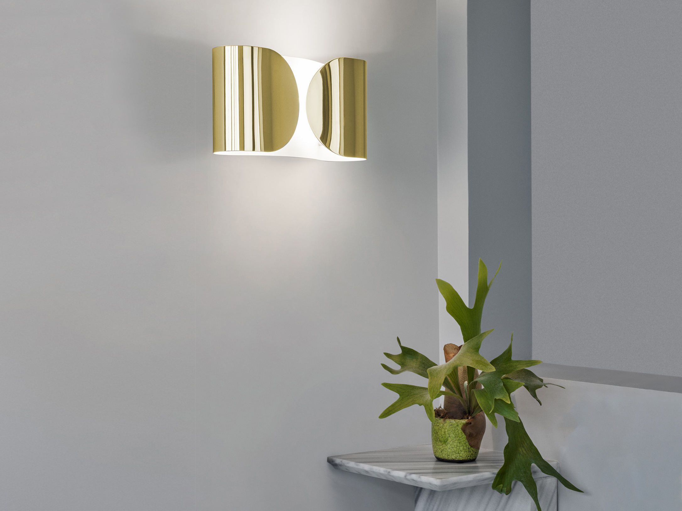Flos Foglio lamp, Gold and Brass Lamps