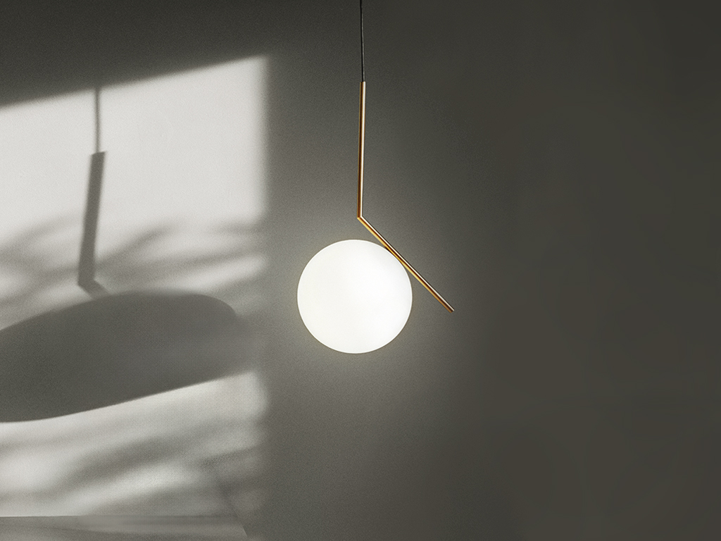 Flos IC Lights S2 lamp, Gold and Brass Lamps