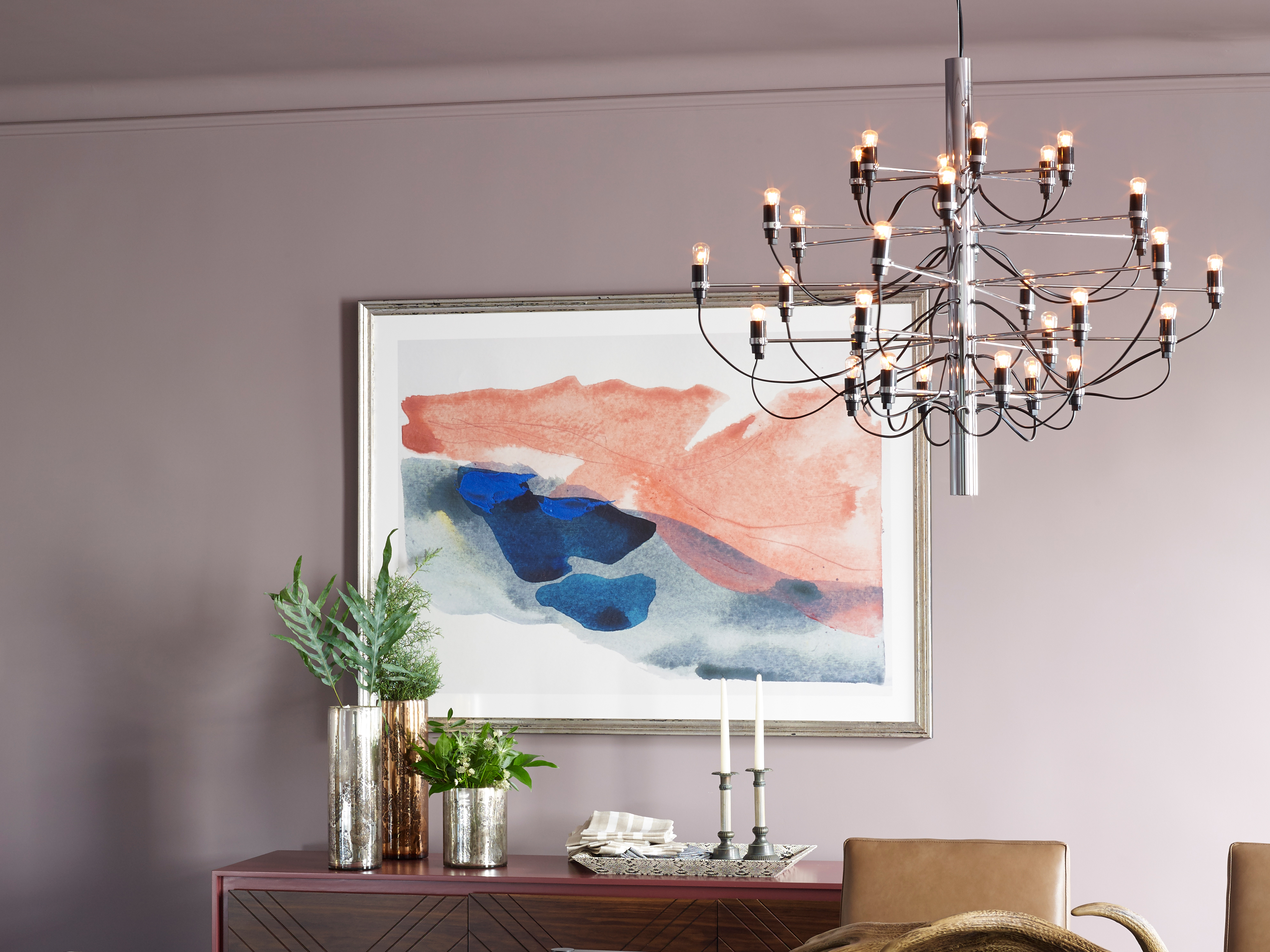 Flos 2097/30 (frosted bulbs) lamp, Gold and Brass Lamps