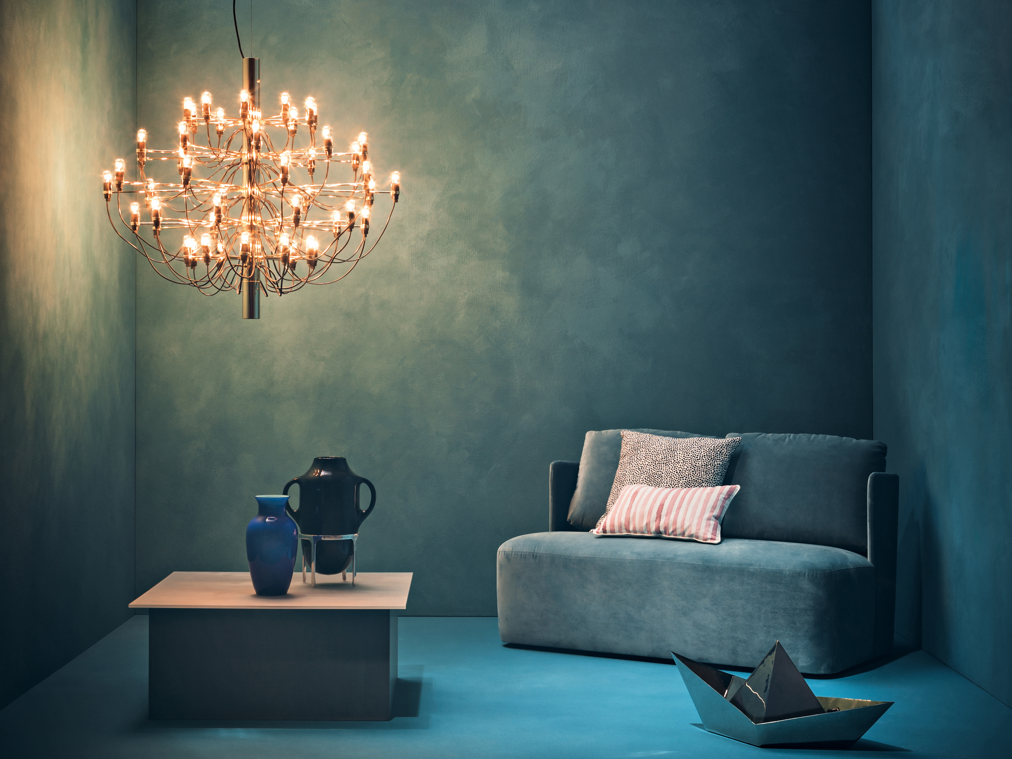Flos 2097/50 (frosted bulbs) lamp, Black Lamps