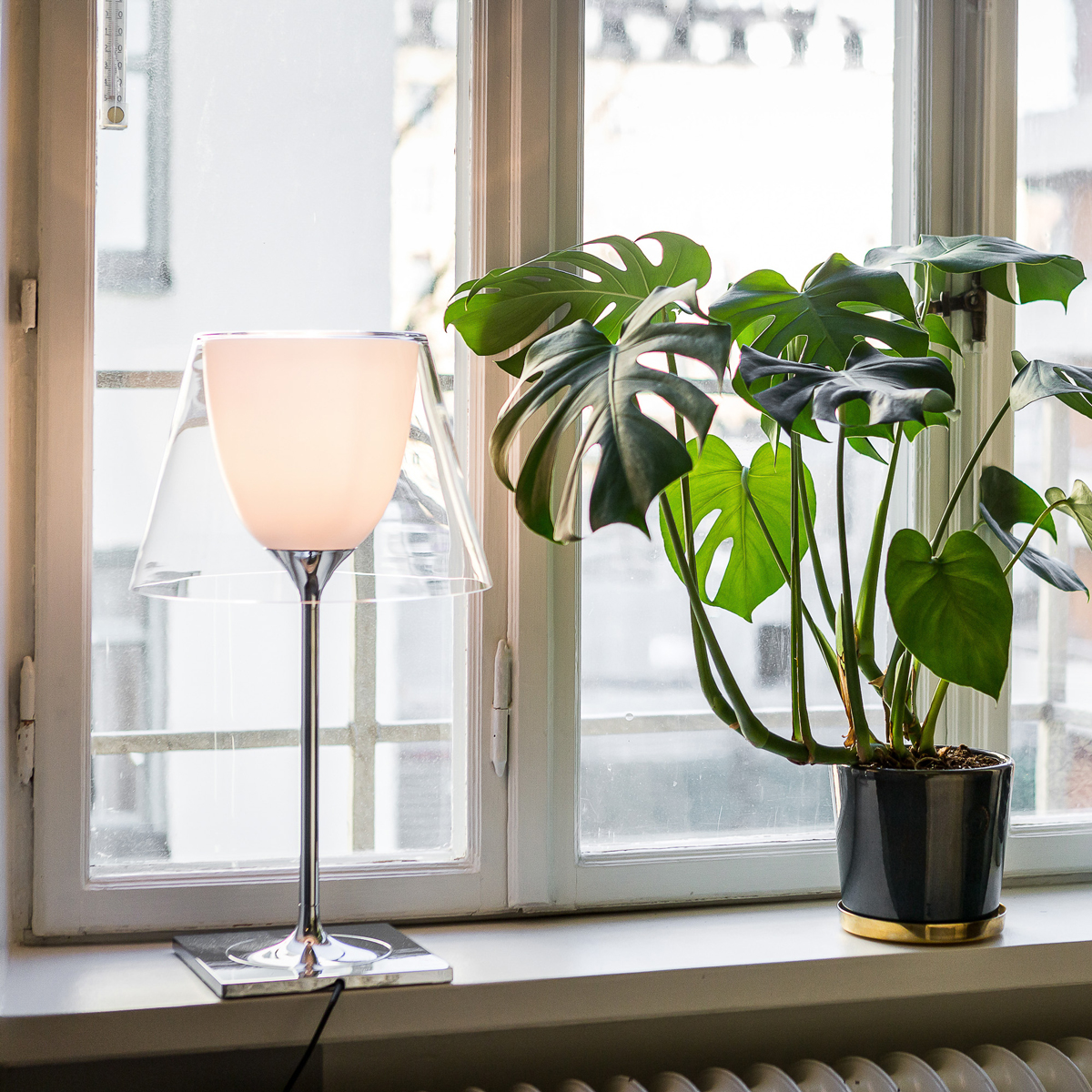 Flos KTribe Table 1 Glass lamp, Silver and Chrome Selection