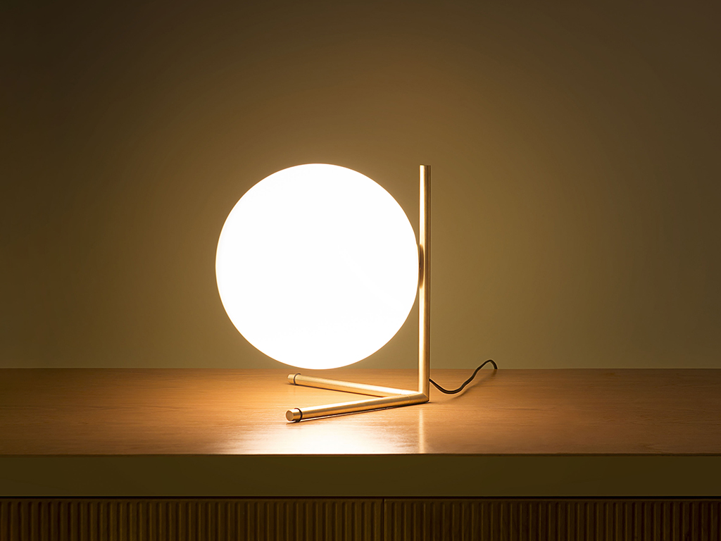 Flos IC Lights T2 lamp, Gold and Brass Lamps