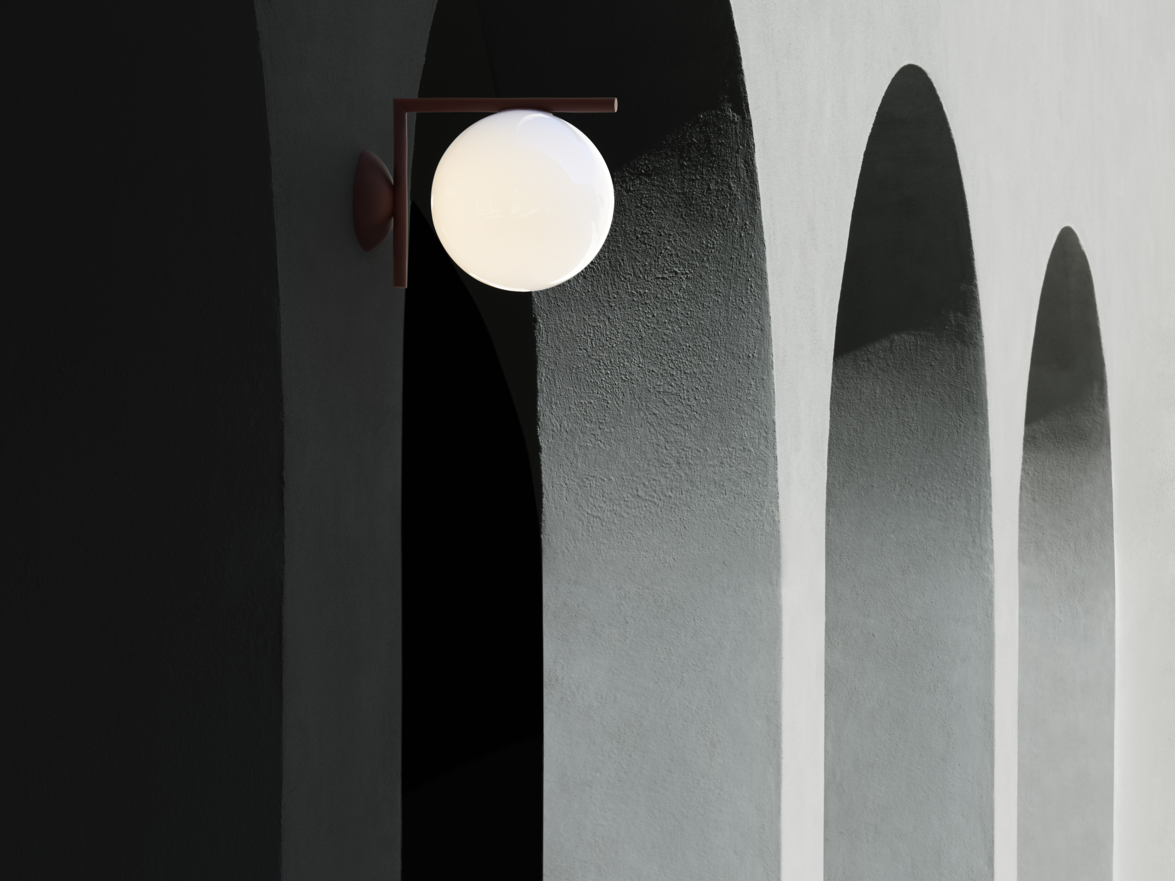Flos IC C/W1 Outdoor lamp, Gold and Brass Lamps